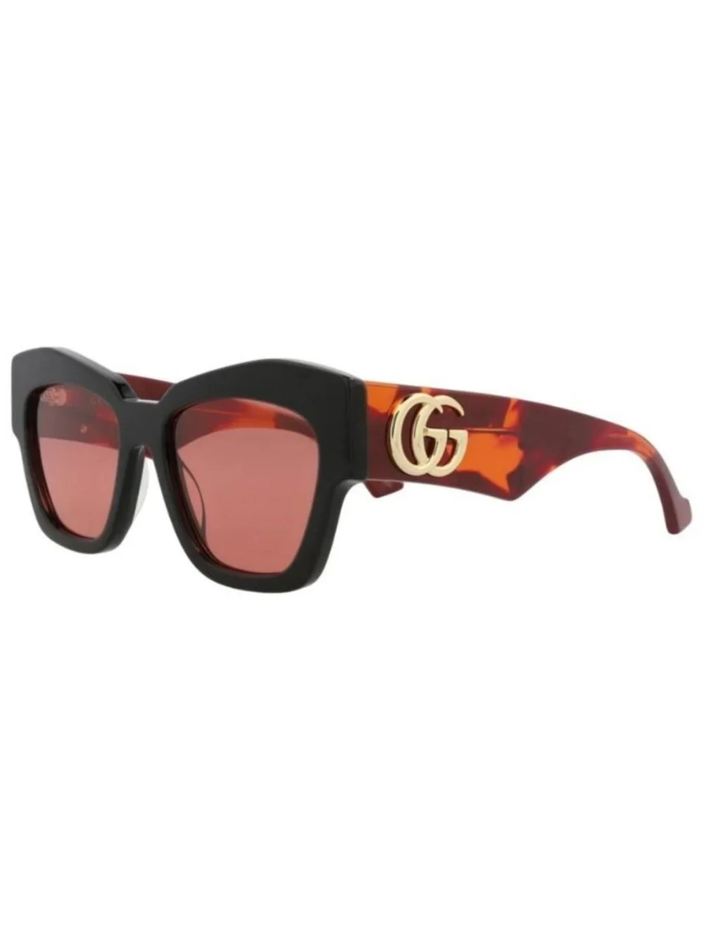 New Gucci Womens Cat Eye Black Havana Orange Fashion Designer Sunglasses